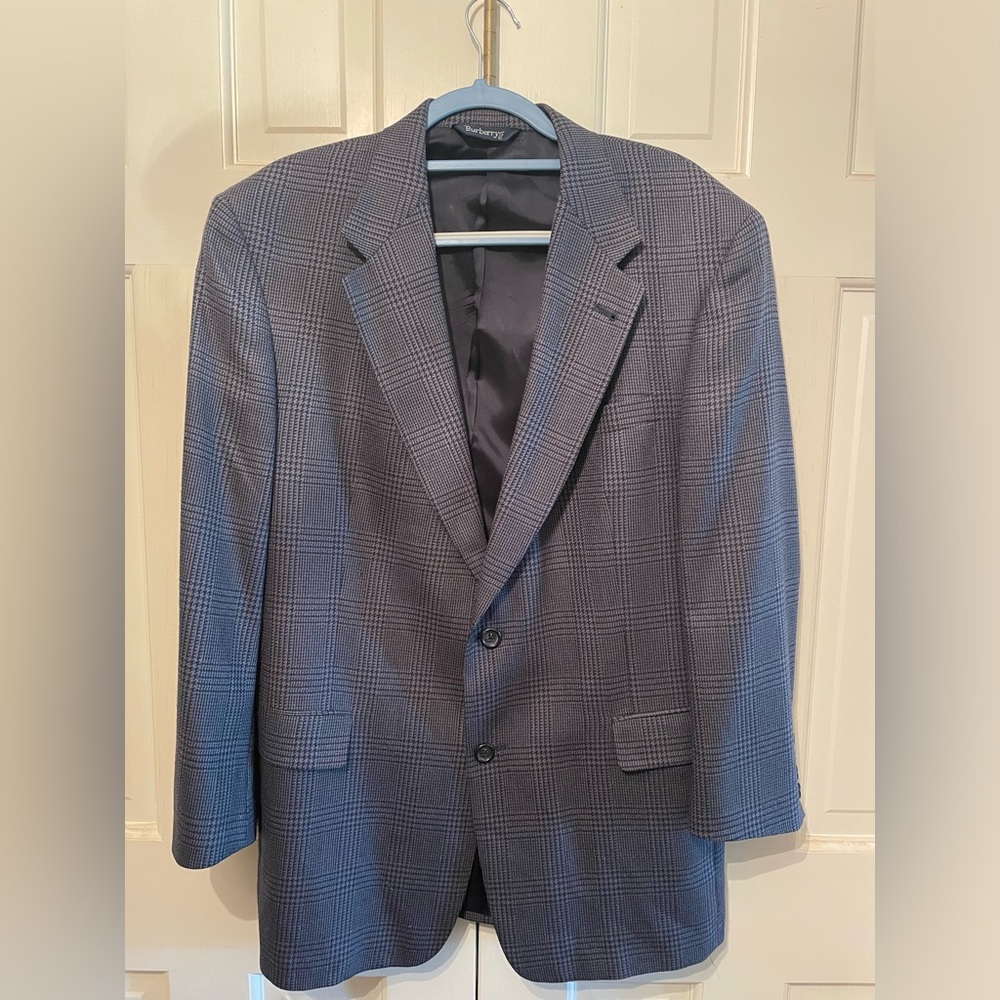 BURBURRY LONDON BLUE WOOL BLAZER 42 R